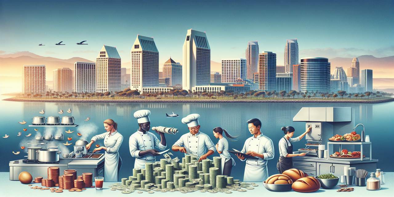 Chef preparing food in a San Diego kitchen