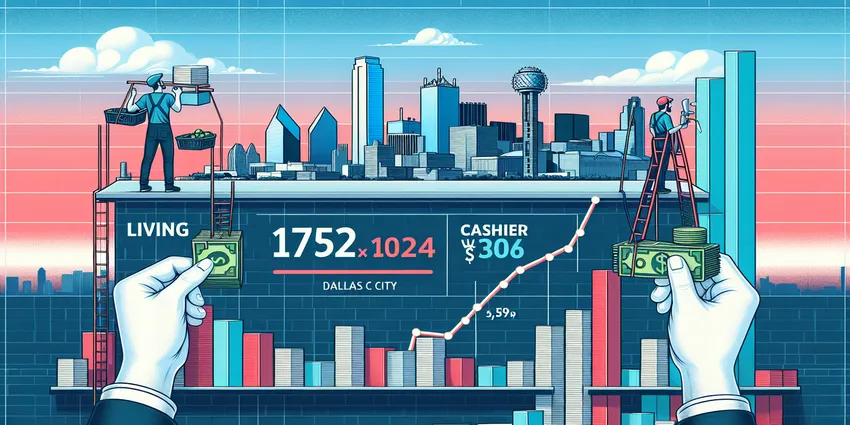 Dallas living wage vs cashier salary