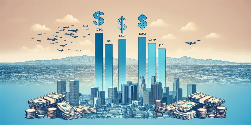 Busser cleaning dishes in busy Los Angeles restaurant