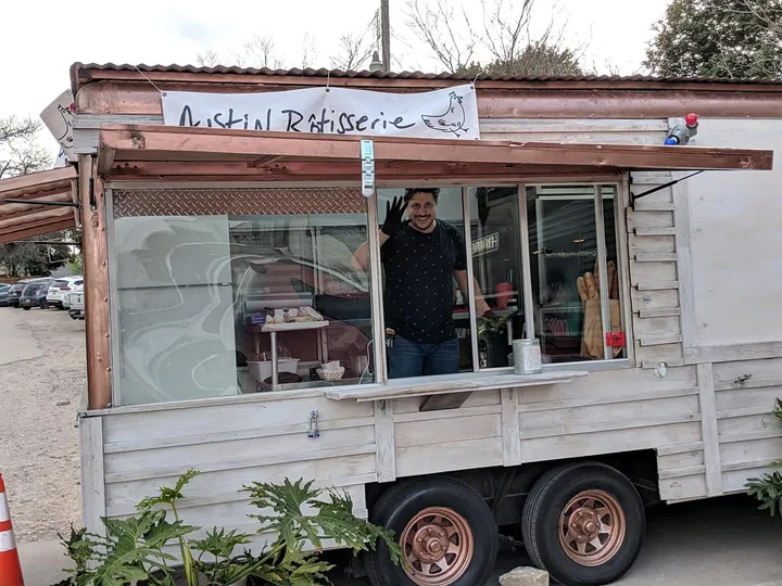 Eric Nathal in the old food truck