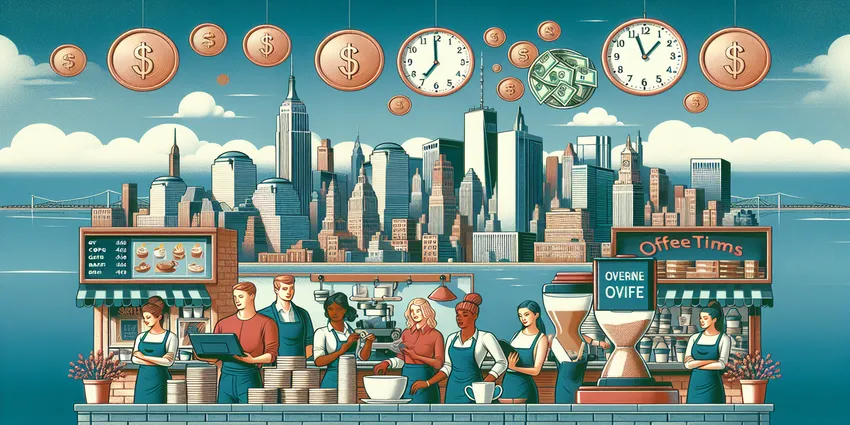 Overtime budgeting for barista in New York City