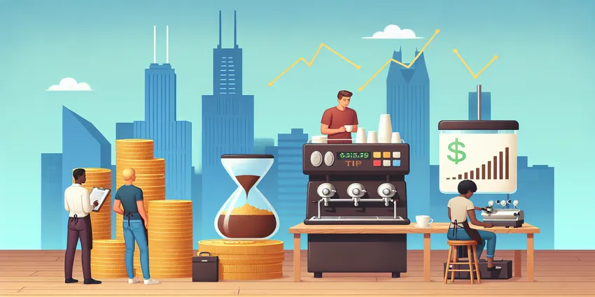 Chicago barista serving coffee