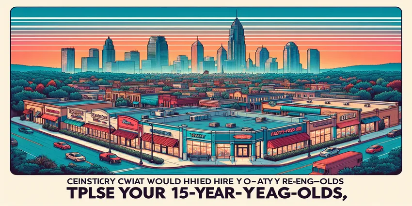 Teenager working at a fast-food restaurant in The Colony