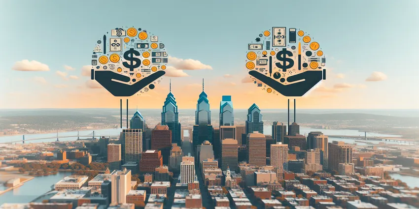 Philadelphia barista salary and tips infographic