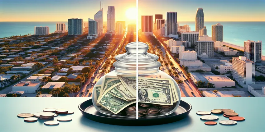 Miami waitress serving restaurant menu