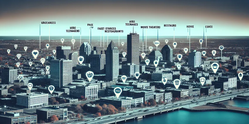 Teen working at a fast food restaurant in Boston