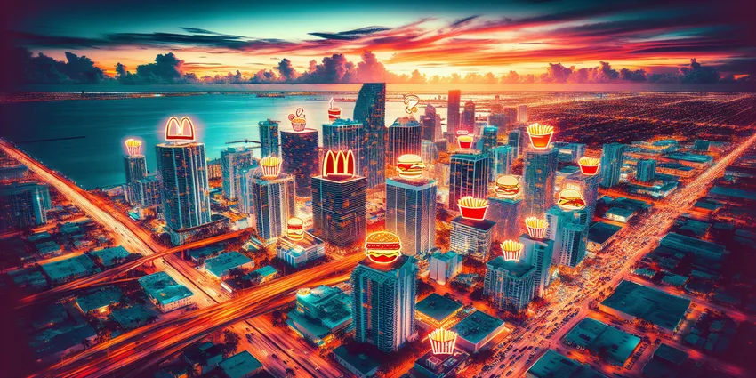 Fast food workers at Chick-fil-A Miami serving customers