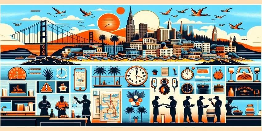 California split-shift and on-call pay laws