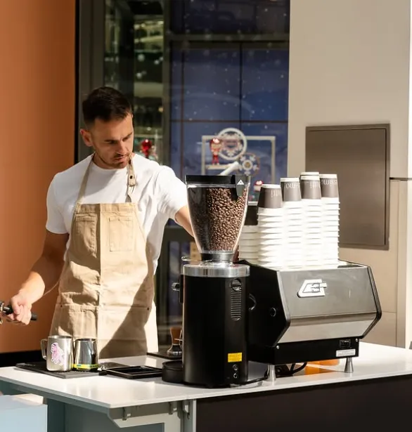 Naughty Coffee truck in a shopping mall