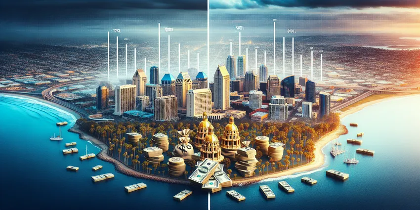 Busser serving food at a San Diego restaurant