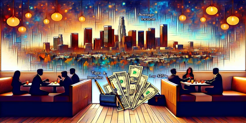 Los Angeles bartender earning money at a bar