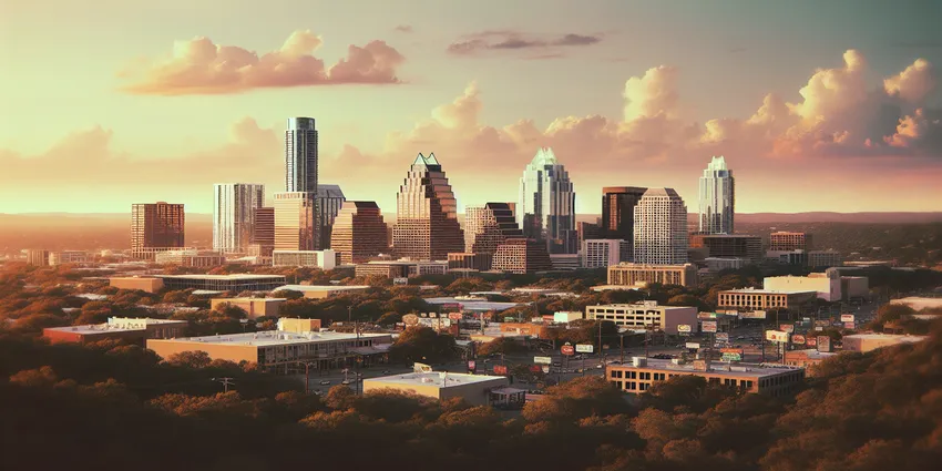 Teen working at a fast food restaurant in Austin, TX