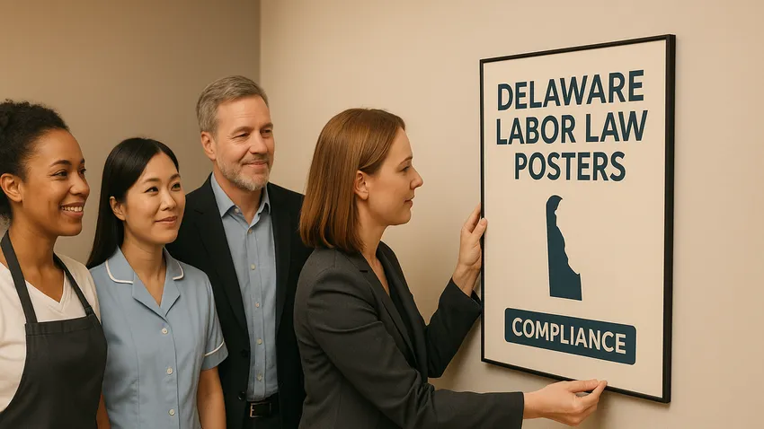 Delaware labor law posters display compliance
