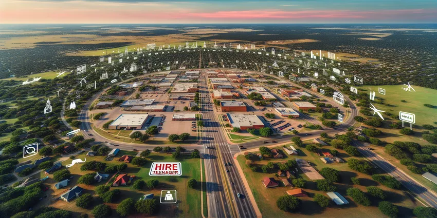 Teen working at a fast food restaurant in Wylie, TX