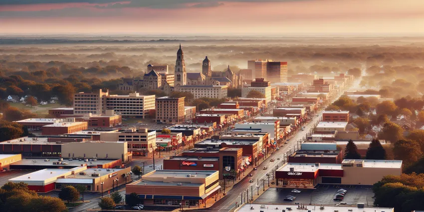 Poster showing teens working in fast-food restaurant jobs in Middletown, OH