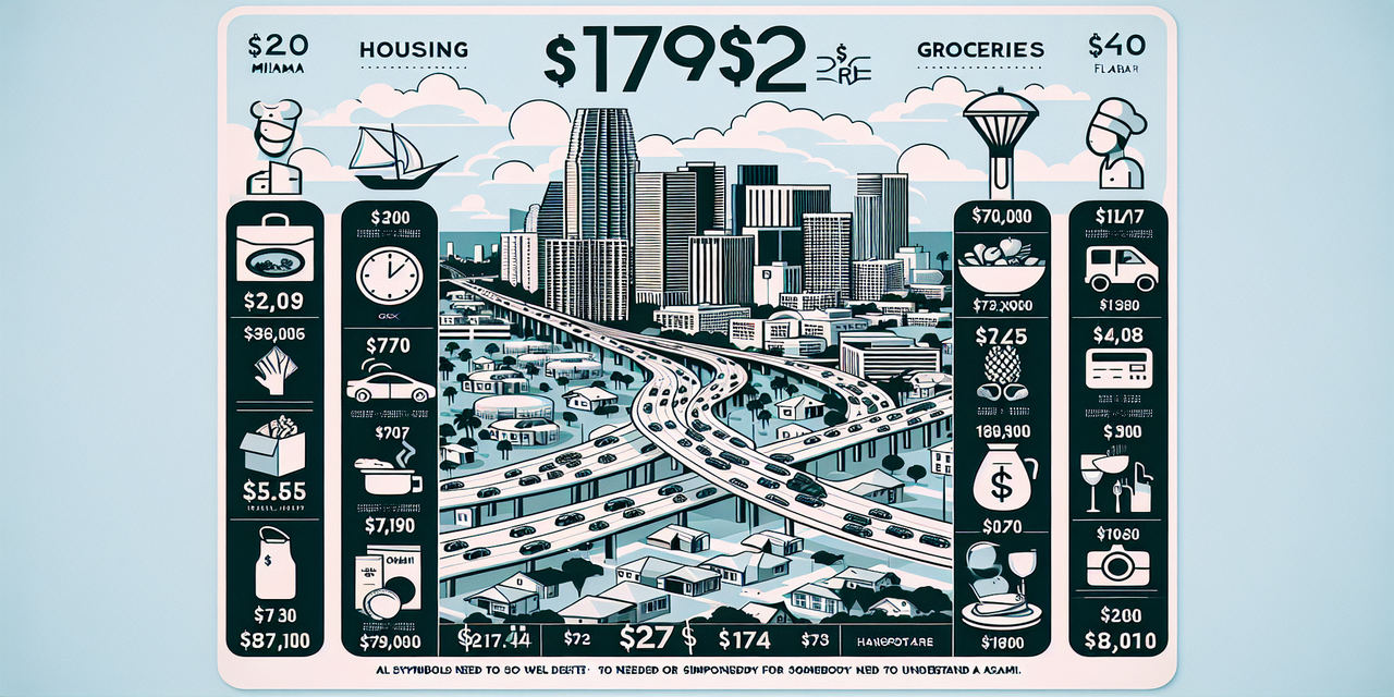 Miami cook salary and cost of living infographic