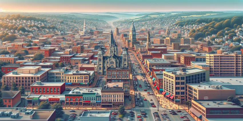 Four young employees serving food at a fast-food restaurant in York, PA
