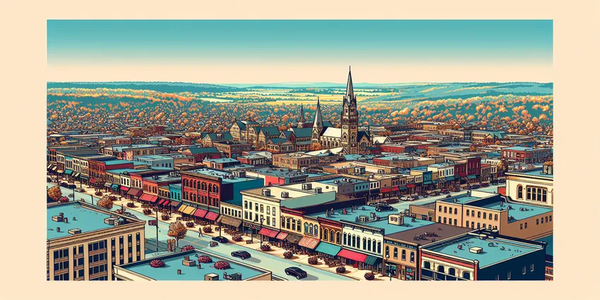 Young teen at fast food restaurant counter in Canton, OH