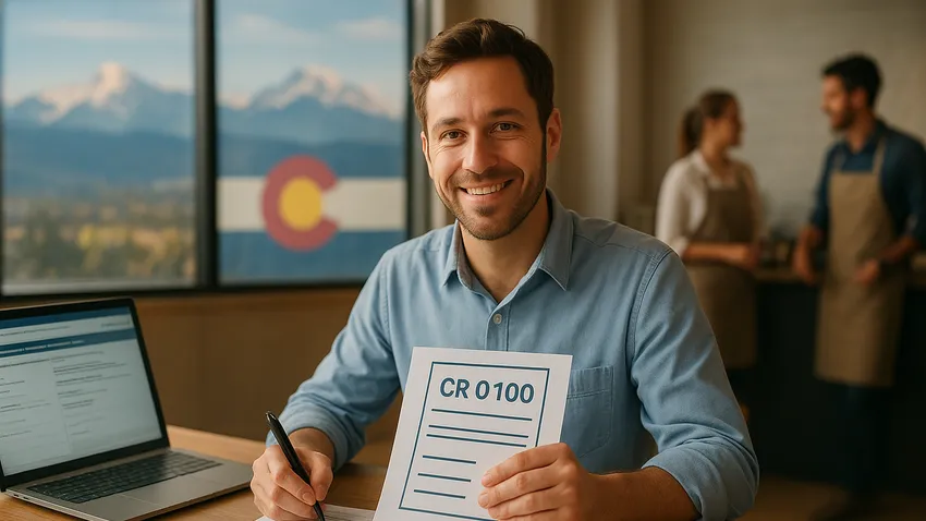 Colorado business registration form CR 0100
