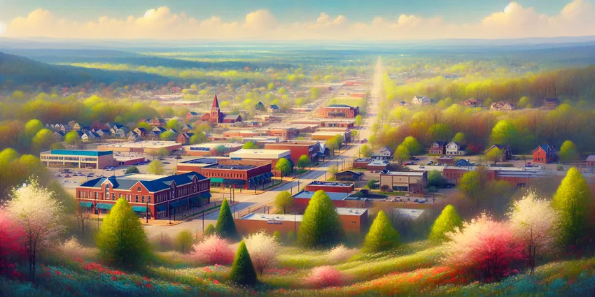 Teen working at fast food restaurant in Springdale, Arkansas