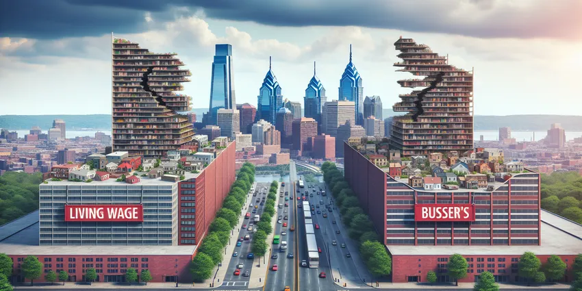 Philadelphia living wage vs busser salary