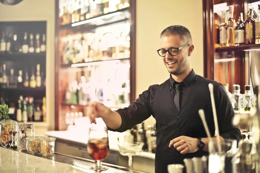 bartender mixing cocktail