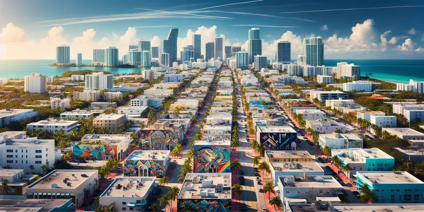 Lobby and coworking space at a top Wynwood Miami hotel