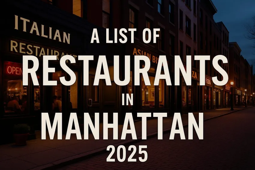 list of restaurants in manhattan 2025