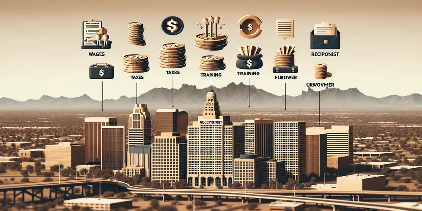 Receptionist at front desk in Phoenix office