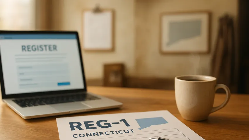 Connecticut REG-1 form registration.