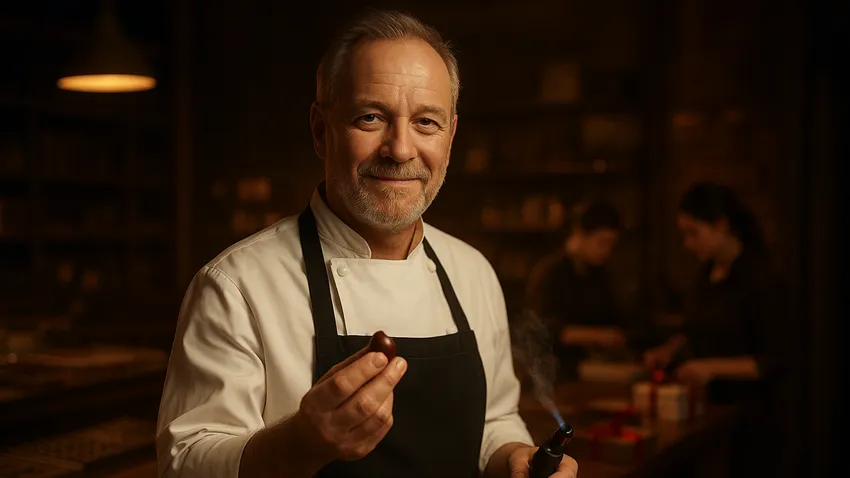 Dominique Persoone creating artisanal chocolates