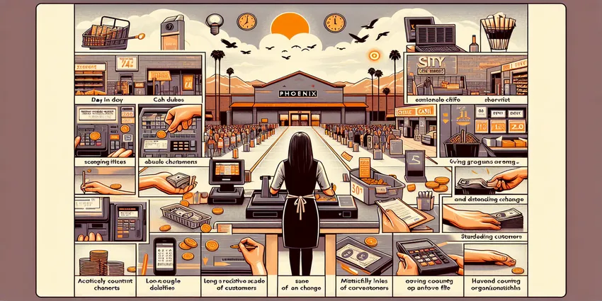 Cashier at work in Phoenix store