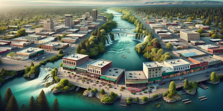 Young worker serving customers at a fast-food restaurant in Twin Falls