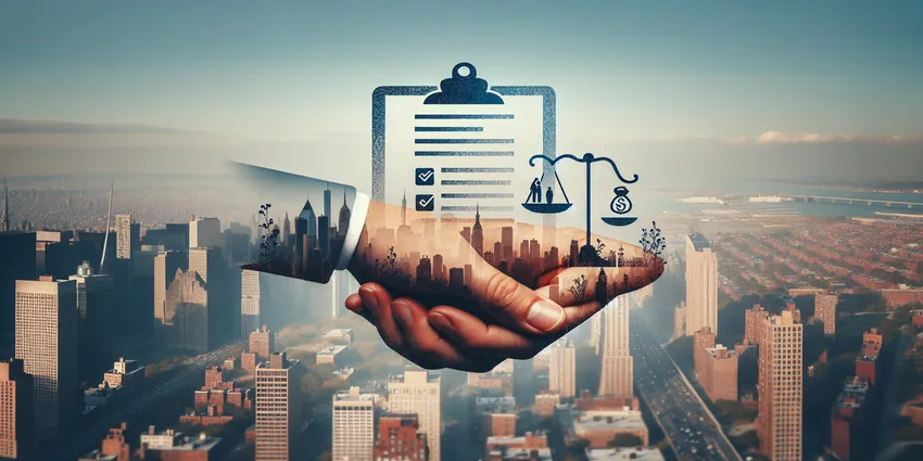 receptionist at front desk in office building