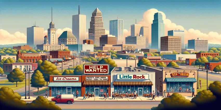 Young teen working at fast food in Little Rock