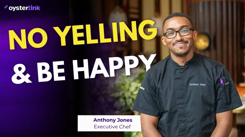 Chef Anthony Jones working at the kitchen cutting vegetables