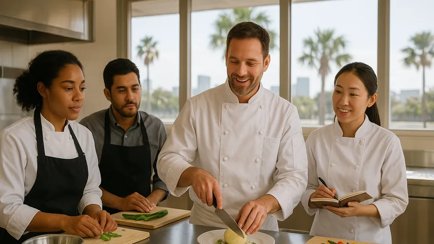 Culinary students in Orlando learning practical skills