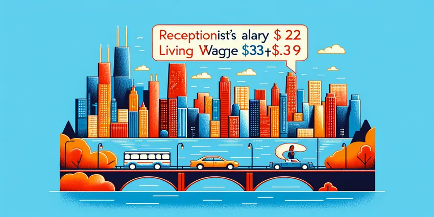 Chicago living wage versus receptionist salary comparison