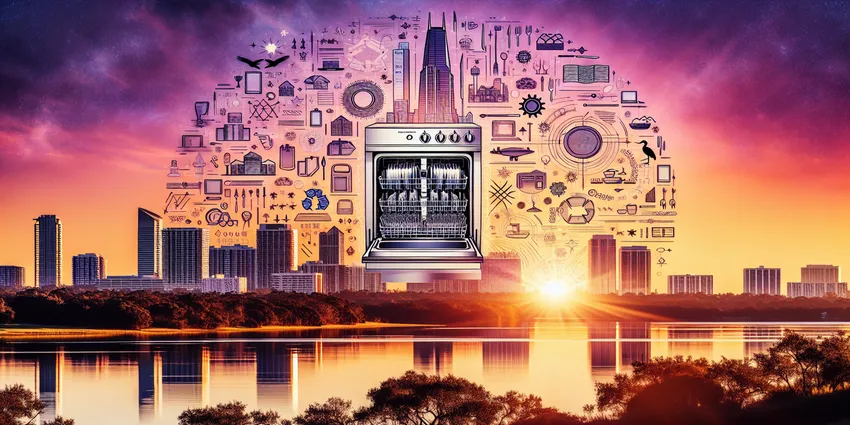 Dishwasher working overtime in a Florida kitchen