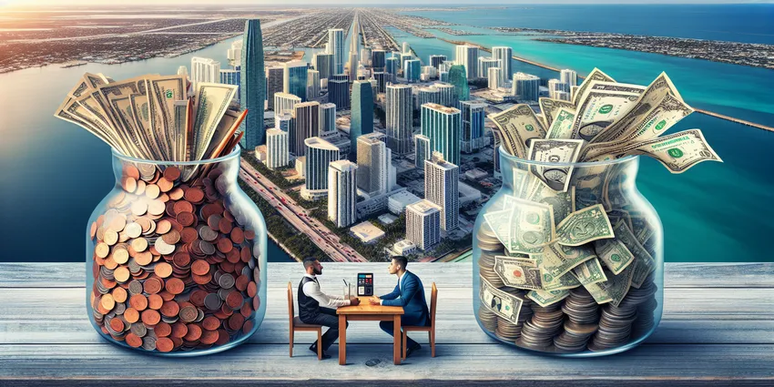 Miami busser salary and tips infographic