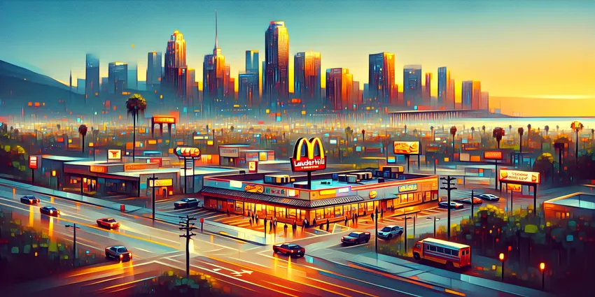 Young worker at a fast-food restaurant in Lauderhill, FL