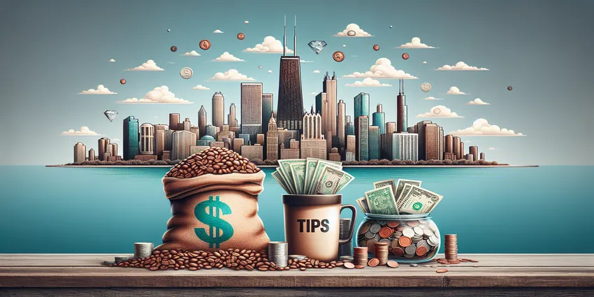 Barista serving coffee in Chicago