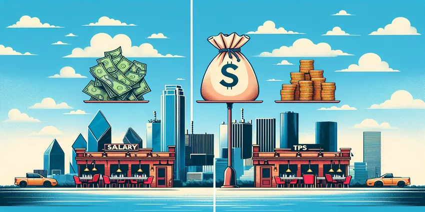 Dallas busser carrying plates