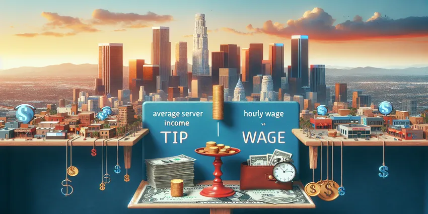 Average server tipping in Los Angeles