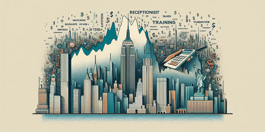 New York City receptionist hiring cost infographic