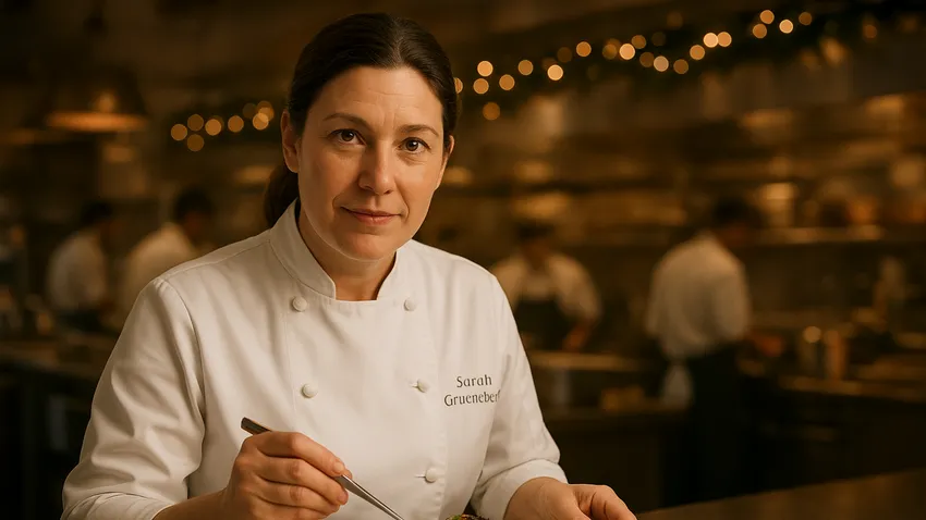 Sarah Grueneberg cooking at Monteverde restaurant