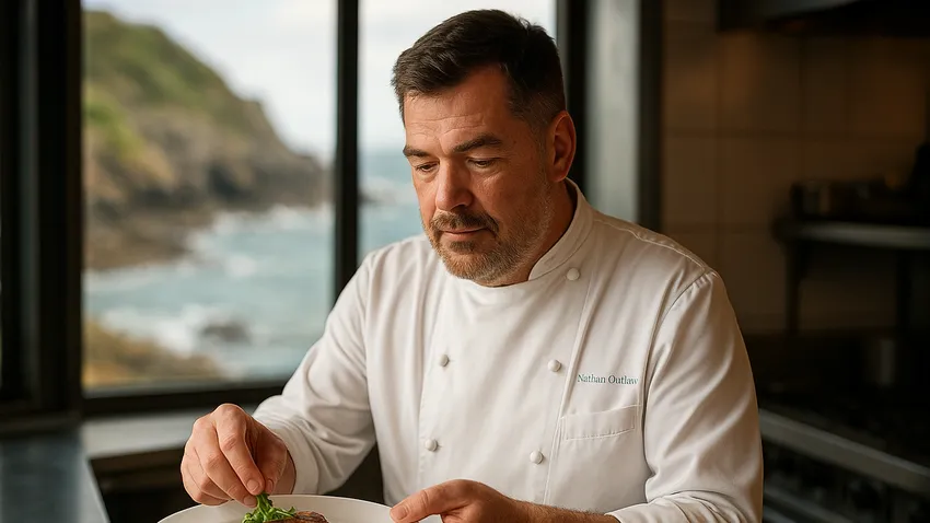 Nathan Outlaw portrait showcasing seafood expertise