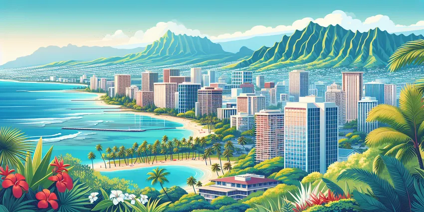 Teen working at a fast food restaurant in Honolulu, HI