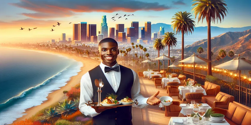 Server working in upscale Los Angeles restaurant