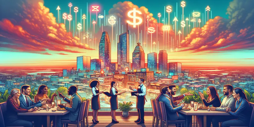 Server negotiating salary tips